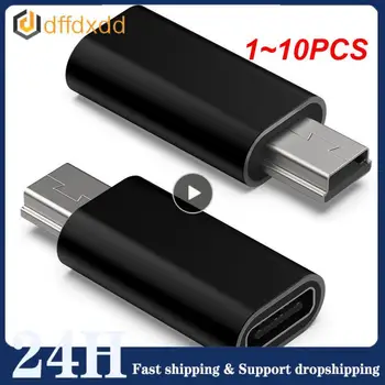 1 ~ 10ШТ Адаптер Mini USB to Type C 5-Пинов Mini USB to Female USB Type C за Трансфер на данни на КОМПЮТЪР с MP3-Камера
