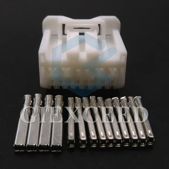 1 Комплект 14-контакт миниатюрни автоматични контакти за тел Автомобилен кабел Незапечатанный Адаптер за Кола с Щепсел Бял Конектор Composite