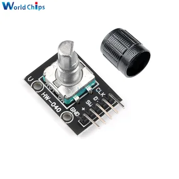 10 бр./лот HW-040 Модул Бутам Энкодера на 360 Градуса с Капак Въртяща се Дръжка Потенциометъра 15 × 16,5 мм за Arduino Brick Sensor Switch