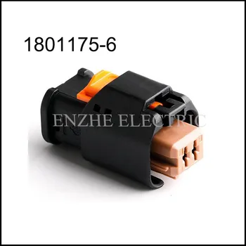 100SET 1801175-6 автоматично Водоустойчив конектор кабел 2-пинов автомобили plug famale с конектор за свързване на клемм