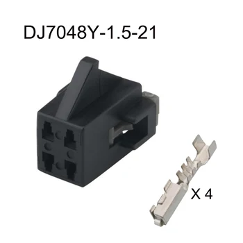 100SET DJ7048Y-1.5-211 автоматично Водоустойчив конектор кабел 4-пинов автомобили plug famale изход Включва клеммное печат