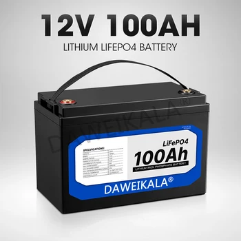 12V 100Ah Литиево-Желязо-Фосфатная Батерия LiFePO4 Вградената Батерия на BMS LiFePO4 за Слънчевата Система RV House Motor Trolling