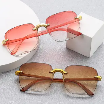 1БР Нови правоъгълни модерни дамски слънчеви очила за шофиране, мъжки слънчеви очила в винтажной тесни квадратни рамки със защита от UV400, слънчеви очила за риболов