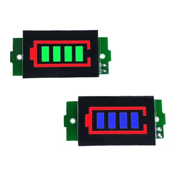 2 Бр 1-8 S Модул за Индикация на зададено измерване Литиева Батерия Синьо Трехструнный LED Индикатор Литиева Батерия Резервни Части