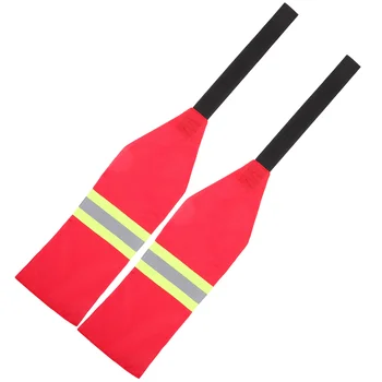 2 бр Флаг сигурност за каяк Аксесоари за лодки светлоотразителни 2 елемента (червени хоризонтални ивици) със собствените си ръце Аксесоари за товарни автомобили и кану-каяк Плат Оксфорд