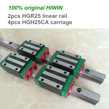 2 елемента 100% линейна екскурзовод на HIWIN HGR25 850 900 950 1000 1050 1100 мм + 4шт връщане на линеен блок HGH25CA/HGW25CA детайли с CNC
