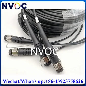 2 елемента 8C 5M OM1 62.5/125 ODC през Цялата конектор за свързване на Външен кабел ODC-R TPU/LSZH и 8шт 4C ММ Оптичен Съединител от ODC-LC