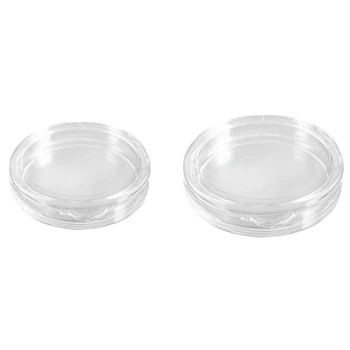 20 Бр Малката кръгла прозрачна пластмасова кутия за капсули за монети, 10 бр 27 мм и 10 бр 35 мм