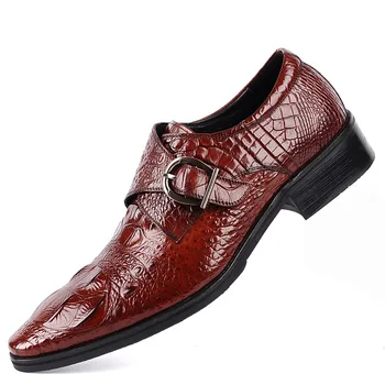 2022 Мъжки Официалната Бизнес Обувки; Луксозни Мъжки Модел обувки от Крокодилска кожа; Мъжки Ежедневни Лоферы От Естествена Кожа За Сватбени партита; Голям размер 48