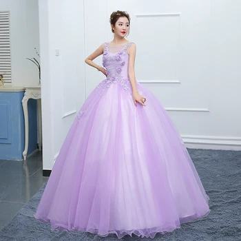 2023 Буйни рокли принцеса Сладко С кружевными апликации Елегантните къдри От тюл Бална рокля за парти