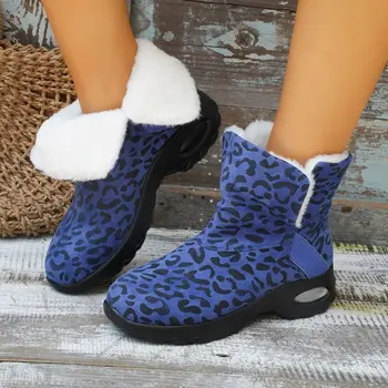 2023 Дамски обувки Зимни ботуши на платформа с високи токчета Модерен зимни обувки Градинска топло памучен дамски обувки