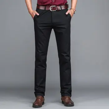 2023 Пролетни Нови мъжки ластични меки панталони в класически стил Regular Slim Fit, мъжки ежедневни панталони в бизнес стил достоверна марка A09
