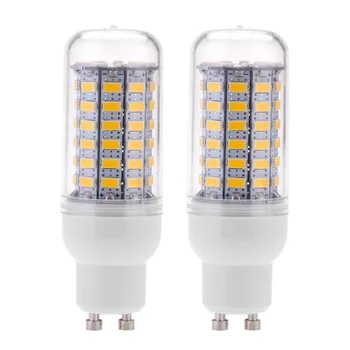 2X GU10 10W 5730 SMD 69 led лампи, led царевичен лампа, led лампа, энергосберегающая 360 градуса, 200-240 В, топло бяло