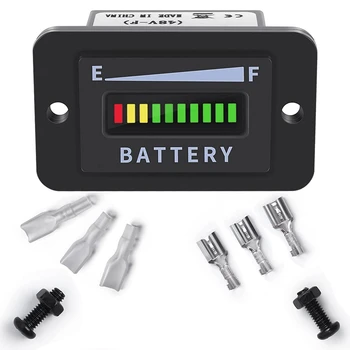 2X Измерител на Заряд на Батерията количка за Голф 48V LED Индикатор за Зареждане на Батерията Измерител на Нивото на Зареждане на Батерията IP65 За Клубни Автомобили, Мотокари Вилочных
