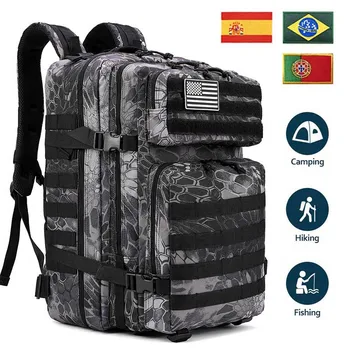 30Л или 50Л Военна туристическа чанта Мъжки Дамски Спортен Туризъм, Лов Найлон Тактическа чанта за пътуване на открито за риболов 3P Attack Pack