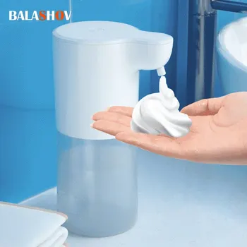 350 мл Безконтактно автоматично дозиране система сапунена пяна USB Акумулаторна машина за миене на ръце с пяна, захранващи сапун с инфрачервен сензор за баня