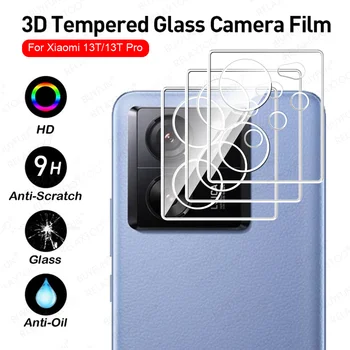 3шт 3D Прозрачен Филм За Камера От Закалено Стъкло За Xiaomi Mi 13T Pro 5G HD Протектор и Калъф за Обектив Xaomi 13TPro 13 T Xiaomi13T Mi13T