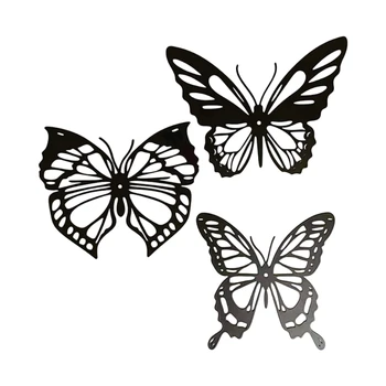 3шт Метални Стенни декоративни Пеперуди за Баня Дневни и Градина