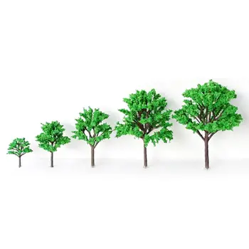 5 бр. Пейзажные фигурки персиковых дървета, модел на дървото за декор кукла къща в приказна градина. Директен доставка