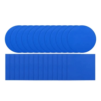 50 Самозалепващи PVC band-спин за басейна, ремонт комплект, син PVC за басейни, надуваеми изделия за лодки