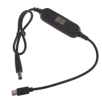 50 см USB C до 1,5 3 4,5 6 В 9, В 12 и В Регулиране на Напрежението Кабел Dislpay LR03AAA LR6AA Батерии за Играчки Игри Светодиоди