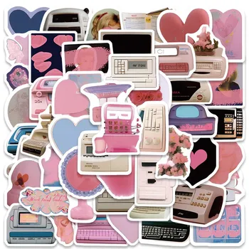 50шт Естетически стикери Cool Розовата Серия за ежедневието за лаптоп, бутилки за вода, телефон, багаж, непромокаеми лепенки за китара с графити, направени със собствените си ръце