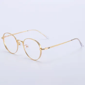 53 мм Кръгли рамки за очила от чист титан в ретро стил, полнокадровые очила за късогледство, мъжки И дамски модни рамки за очила по рецепта 30001