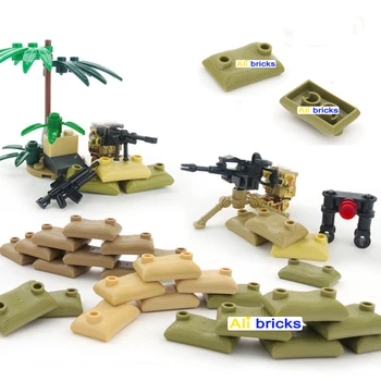 600 бр. строителни блокове на стената тухли военен от специалните сили Торба с пясък развиване на творчески играчки за деца подаръци за деца