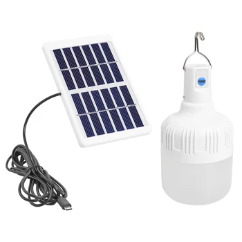 80 Watt led слънчева светлина, USB-зарядно устройство ще захранване на лампата, автоматично подзаряжающаяся лампа, озеленяване, ограда за външно градина, къмпинг, риболов