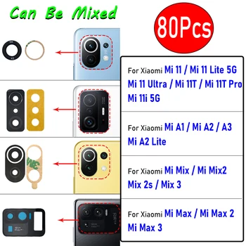 80шт, Оригиналния Обектив на Задната Камера, Стъкло Отзад С Лепило За Xiaomi Mi A1 A2 Lite A3 Max Mix 2 3 2s Mi 11 Ultra Lite Mi 11i 5G