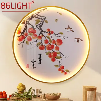 86LIGHT Модерен Стенен лампа с изображение на LED Китайската Креативна Кръгла Стенни лампа-халба бира за дома, хол, кабинет, коридор, Декор