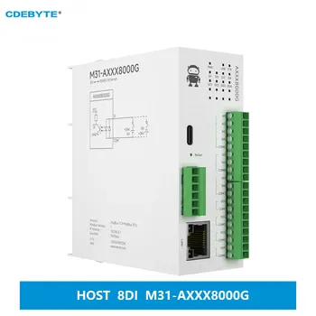 8DI Разпределени Модул за дистанционно вход изход RS485 RJ-45 Аналогов Switch Събиране на данни CDEBYTE М31-AXXX8000G Домакин-модул Без свързване Modbus