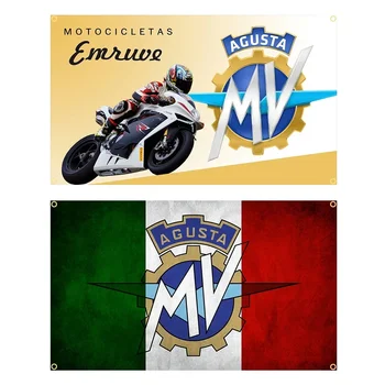 90x150 см Флаг мотоциклет MV Agustas, банер за гараж или външна украса, Гоблен Jemony 1