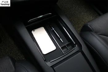 ABS 1 бр. Безжична зареждане на мобилен телефон, Централна кутия за съхранение на оръжие автоаксесоари за Tesla, Модел X Модел S 2016 2017 2018