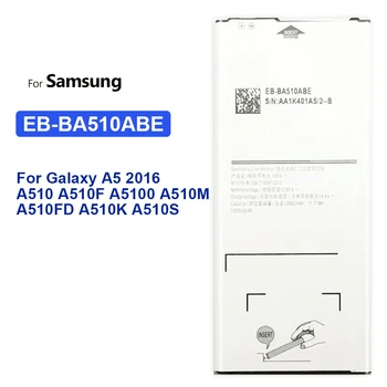 EB-BA510ABE 2900 mah Взаимозаменяеми Батерия За Samsung Galaxy A5 2016 A510 A510F A5100 A510M A510FD A510K A510S Bateria