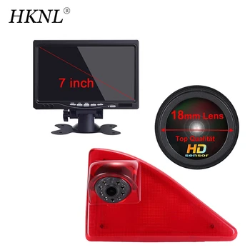 HKNL 18 мм, HD обектив Автомобилна Камера за Обратно виждане + Монитор Огледало За Opel Vauxhall Movano Renault Master Nissan NV400 2010 Стоп-Сигнал CCD