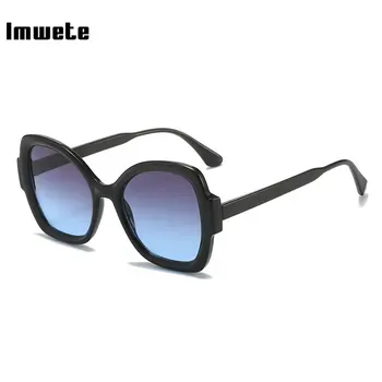 Imwete Дамски модни Слънчеви очила-пеперуди 2023 Големи Слънчеви очила луксозна марка Deisnger Gradient Eyewear Дамски очила с UV400