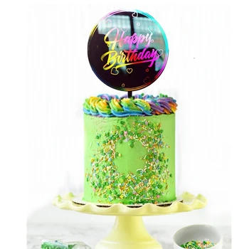 ins Креативни цветни Топперы за тортата с 