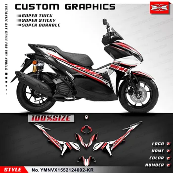 KUNGFU GRAPHICS Набор от етикети на мотоциклети по поръчка за Yamaha NVX AEROX 155 2021 2022 2023 2024