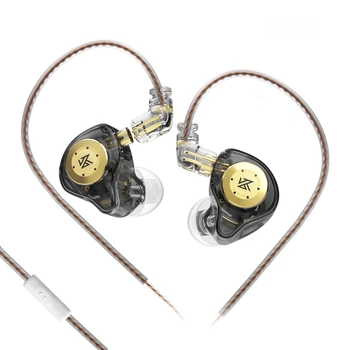KZ ZST ушите DD + BA Слушалки с тежки бас, слушалки Hi-Fi, Iron четырехжильный механизъм за управление на преносимото кабел