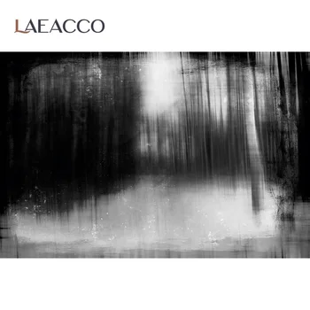 Laeacco Фон за снимки в гората с тъмна мъгла на Хелоуин, Семейна фотосесия, Детски портрет, Фотозона за парти, на фона на фото студио