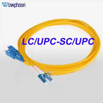 LC/UPC-SC/UPC Однорежимный 2-Жилен оптичен пач кабел кабел G652D 3.0 мм 1/2/3/5/10/15/20 м Двухшпиндельный пач-кабел