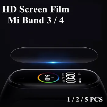 Mi band 4 3 Защитно фолио за екрана 5шт 2 елемента 1бр за Xiaomi Mi band 4 3 Гривна Mi band4 със защита от надраскване Miband 4