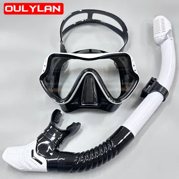 Oulylan Нова професионална маска за гмуркане с шнорхел и очила за гмуркане, набор от дихателни тръби за гмуркане с шнорхел, маска за гмуркане.