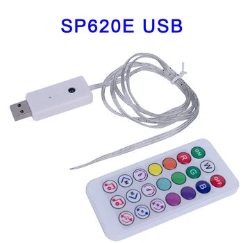 USB SP620E Bluetooth Music Pixel Controller APP + IR Дистанционно управление за 3pin WS2812B WS2811 Led Лента Dream Color String Light