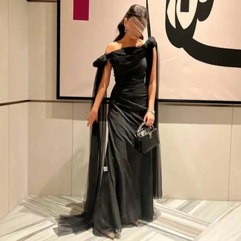 VD Черни рокли за бала Vestidos, Дамски дрехи в Дубай, Вечерни рокли за парти по случай рожден ден, развевающееся рокля за специални и официални случаи