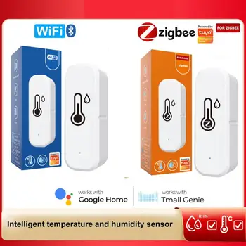 WiFi Zigbee Сензор за температура и влажност на въздуха, аларма време, приложение Smart Life, Sasha, отдалечен мониторинг на температура, използването на Google Home Асистент