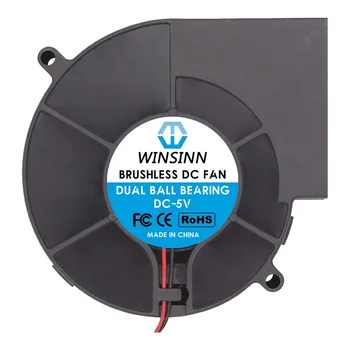 WINSINN 9733 97 мм Вентилатор вентилатор 5 В 12 В 24 В, кран / двоен сачмен лагер, бесщеточное охлаждане 97x33 мм 2PIN