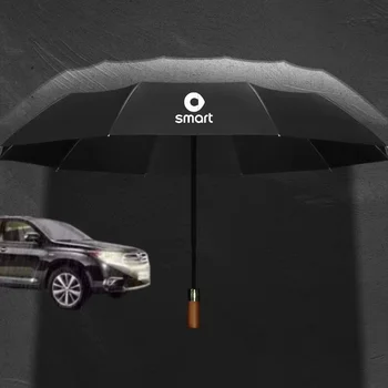 Авто Портативен сгъваем чадър Напълно автоматичен за Smart Fortwo Forfour 453 451 450 Автомобилен аксесоар