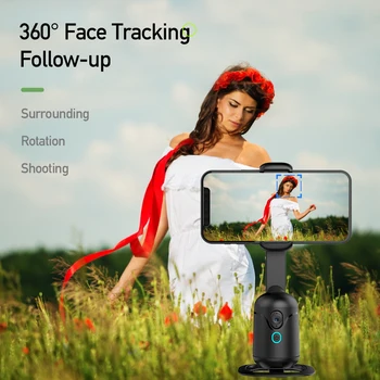 Автоматично следене на Притежателя на телефона Автоматично следене на лицето на Въртене на 360 градуса, Бързото проследяване на лице на Притежателя на телефона Робот за iPhone Samuny Vlog Video